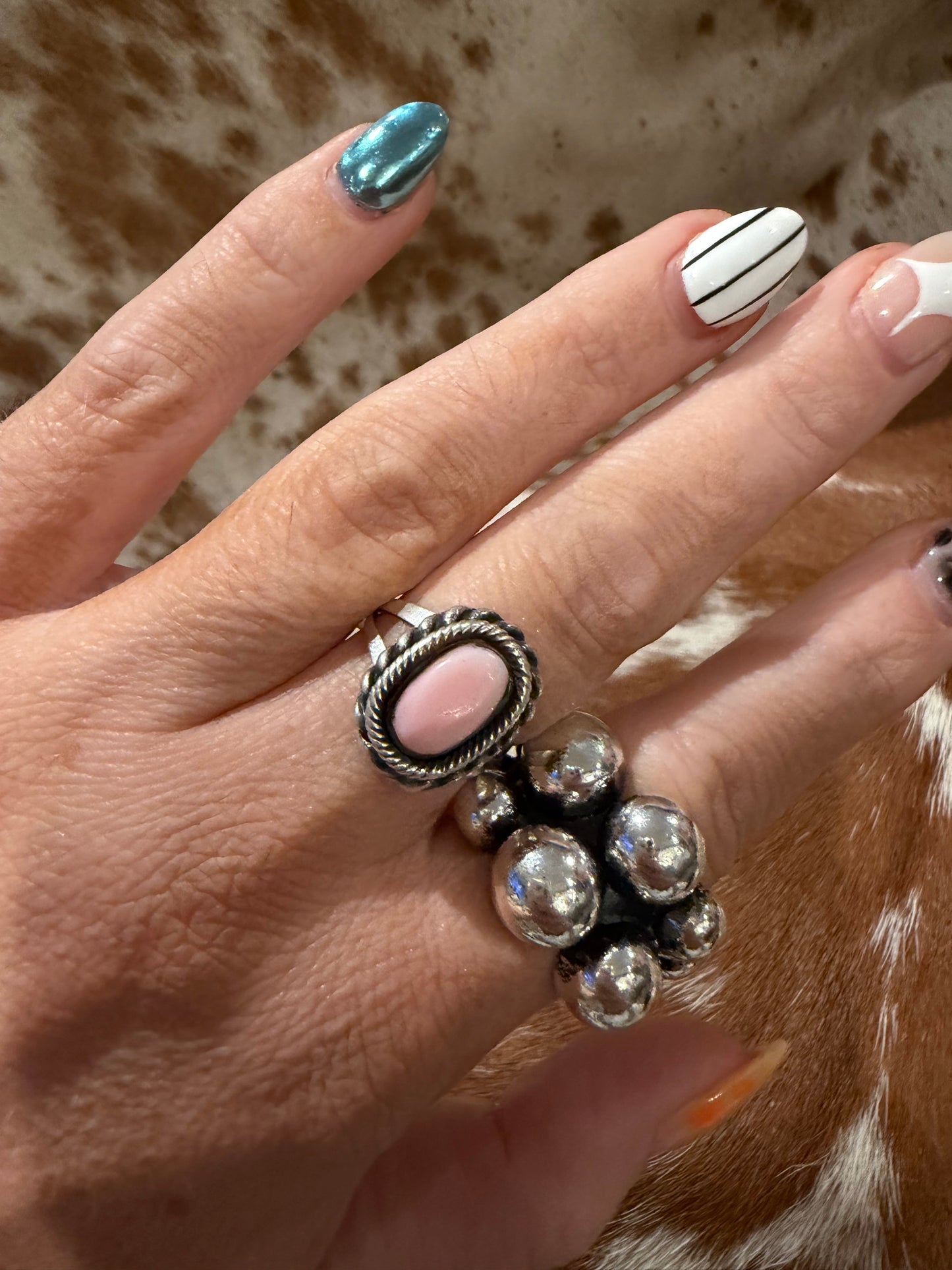 Pink conch ring