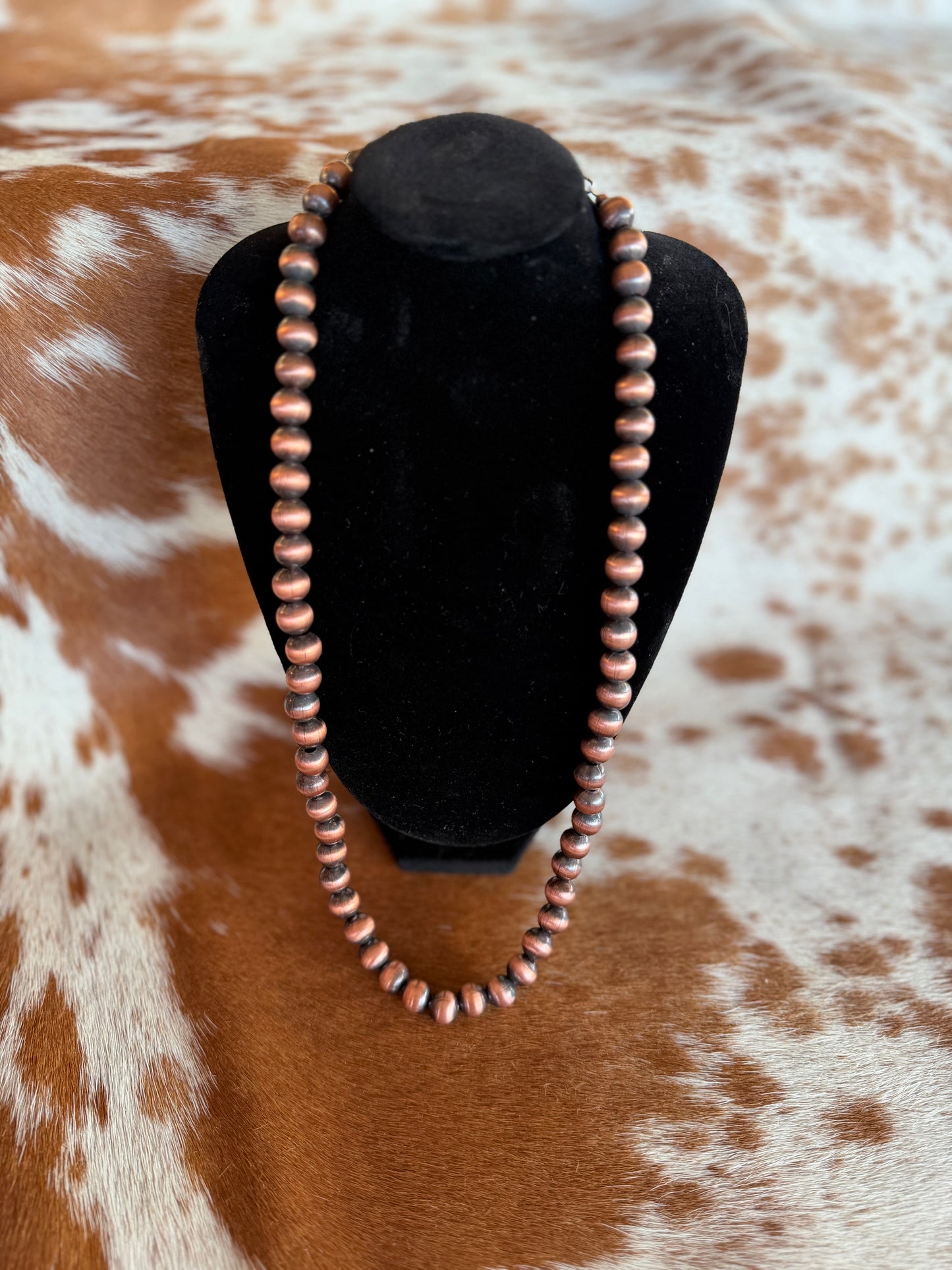 22” 6mm Copper Pearl necklace