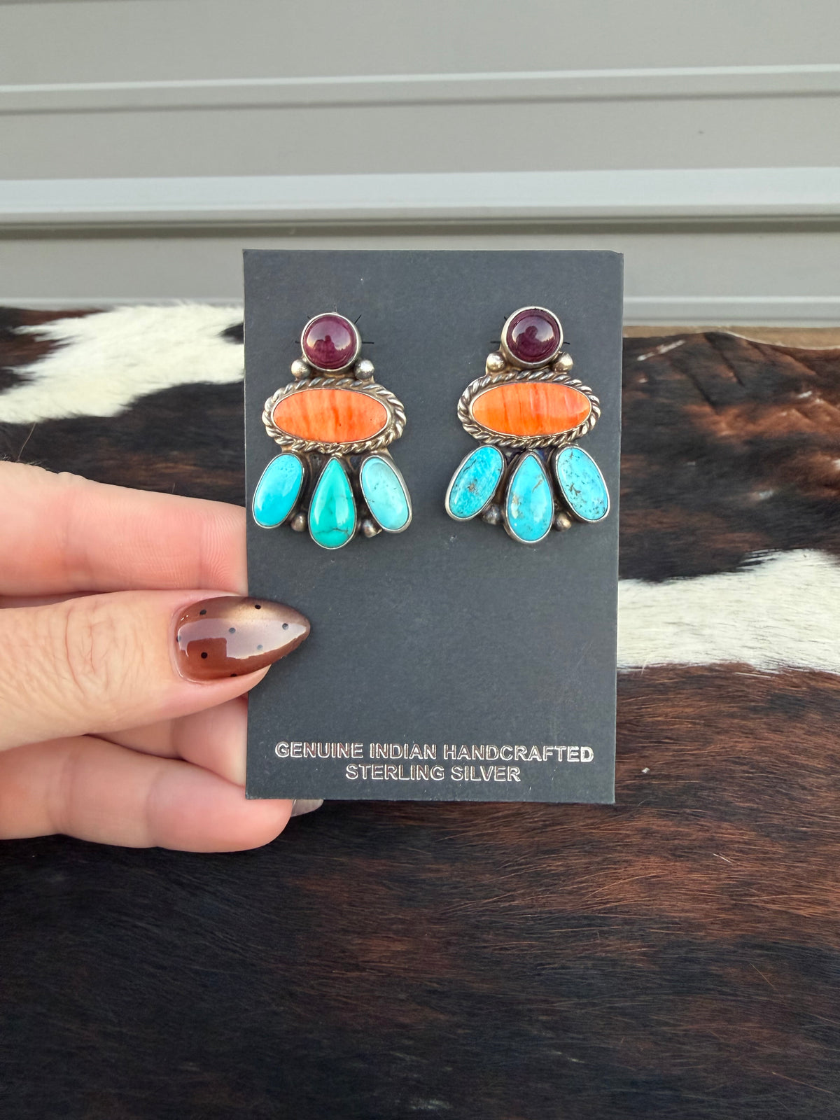 Multi stone earrings