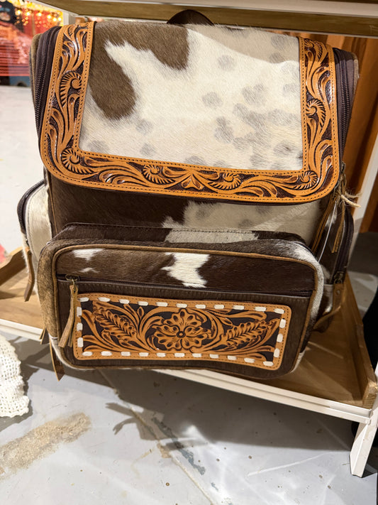 Leather backpack