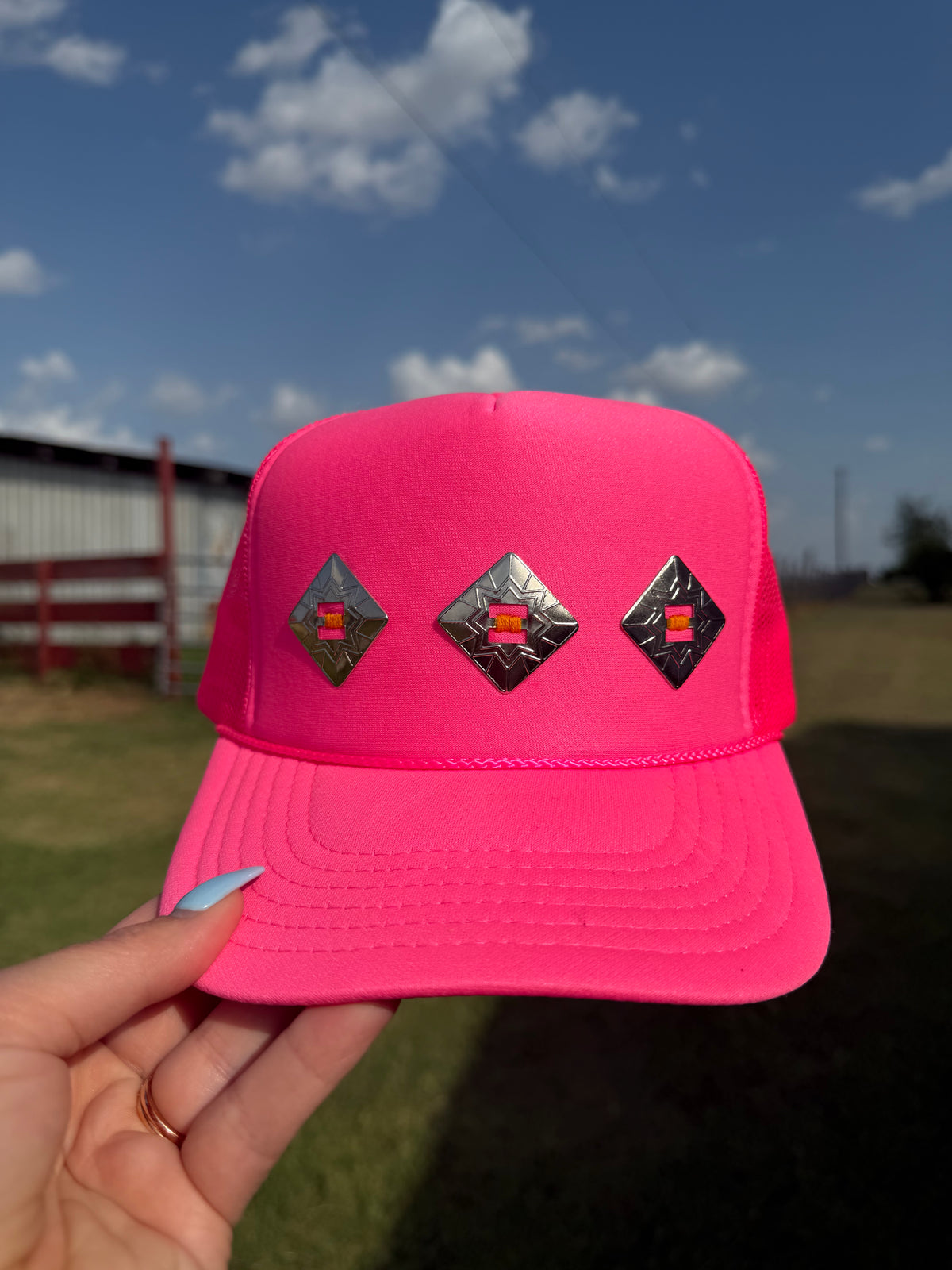 Pink, Silver concho