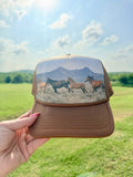 Running horses hat