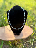 20" 4-8mm Sterling Silver Pearl