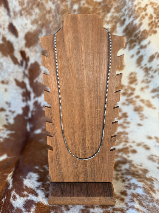 30" 3mm Sterling silver necklace