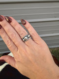 Graduated pearl ring sz 8