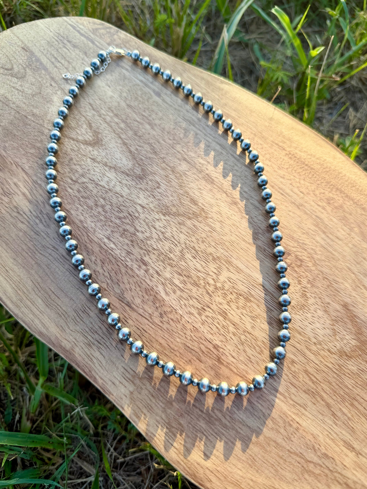 20" 3-6mm Sterling pearls