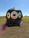 Cheetah silver & gold hat