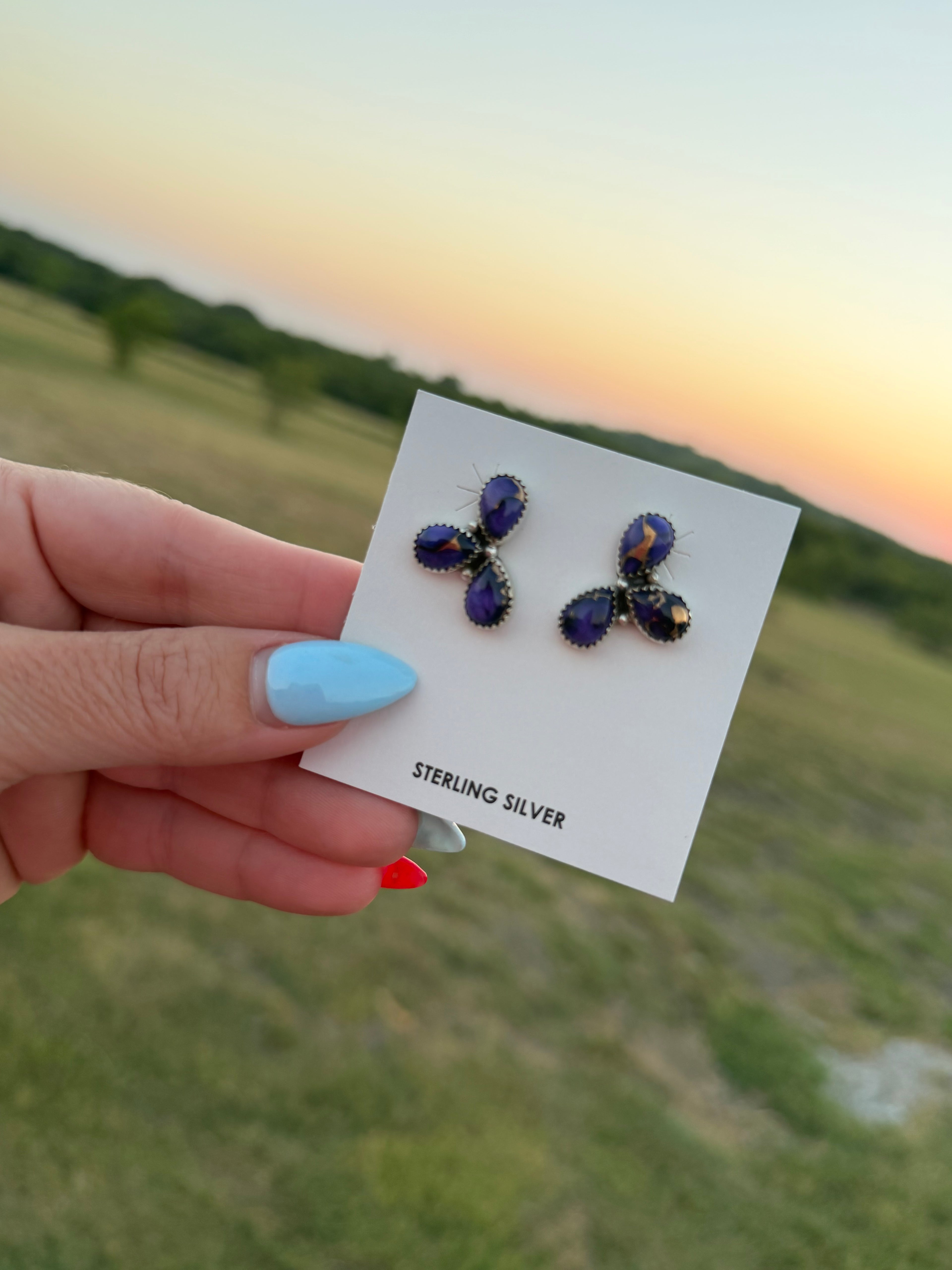 Purple Mojave earrings