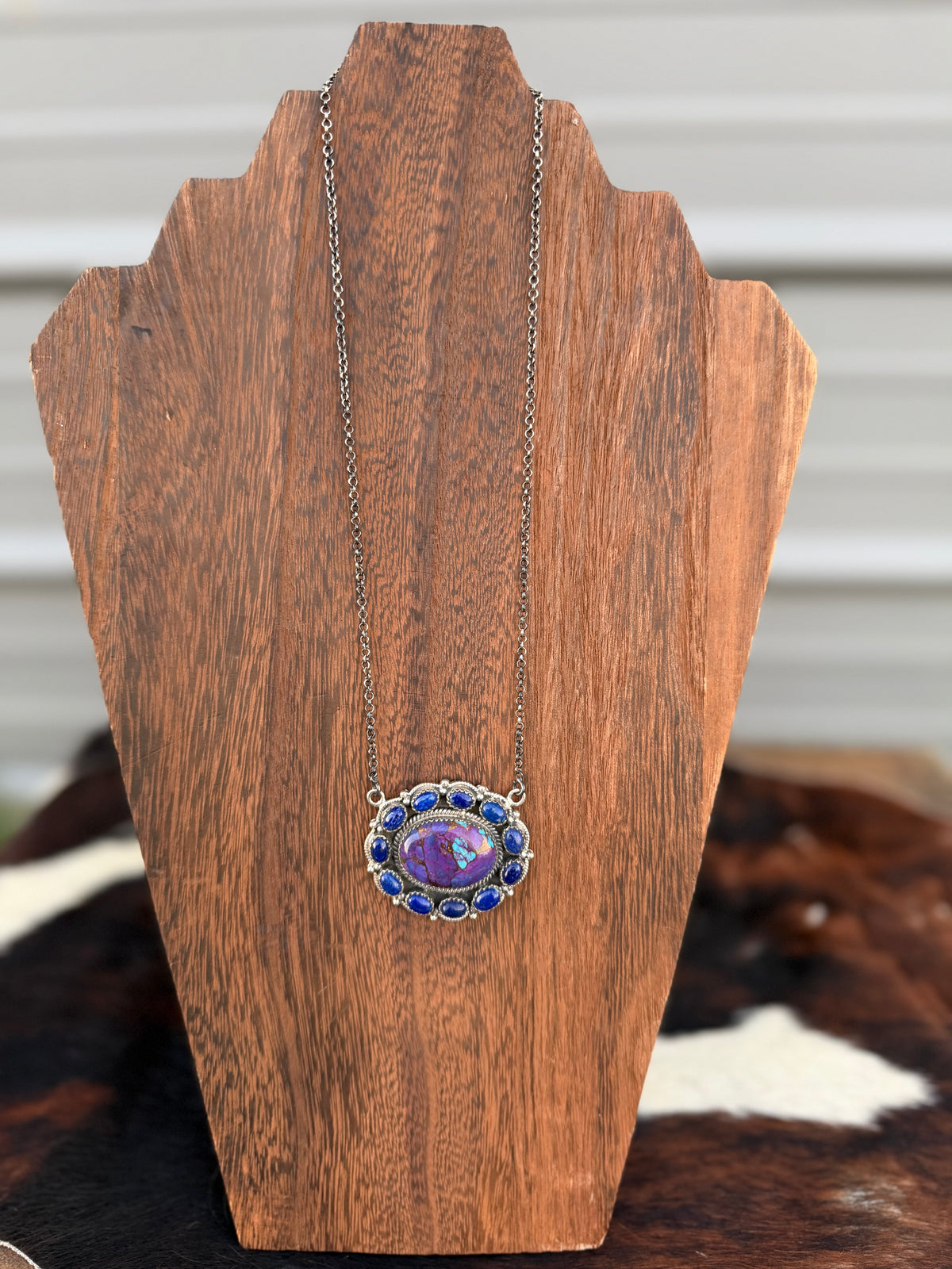 Purple Mojave & Blue necklace