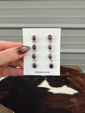 Purple Dahlia dangle earrings