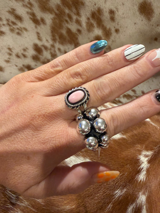 Pink conch ring