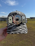 Zebra & silver hat