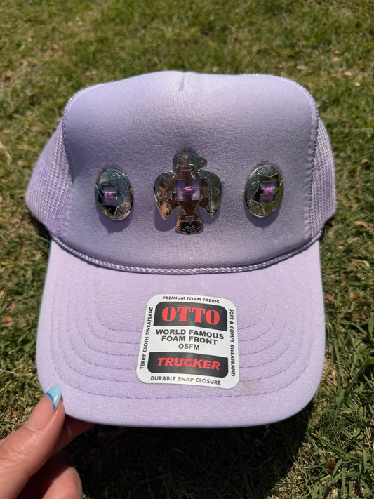 Lavender thunderbird concho hat