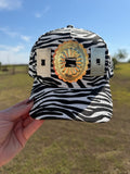 Zebra & gold hat