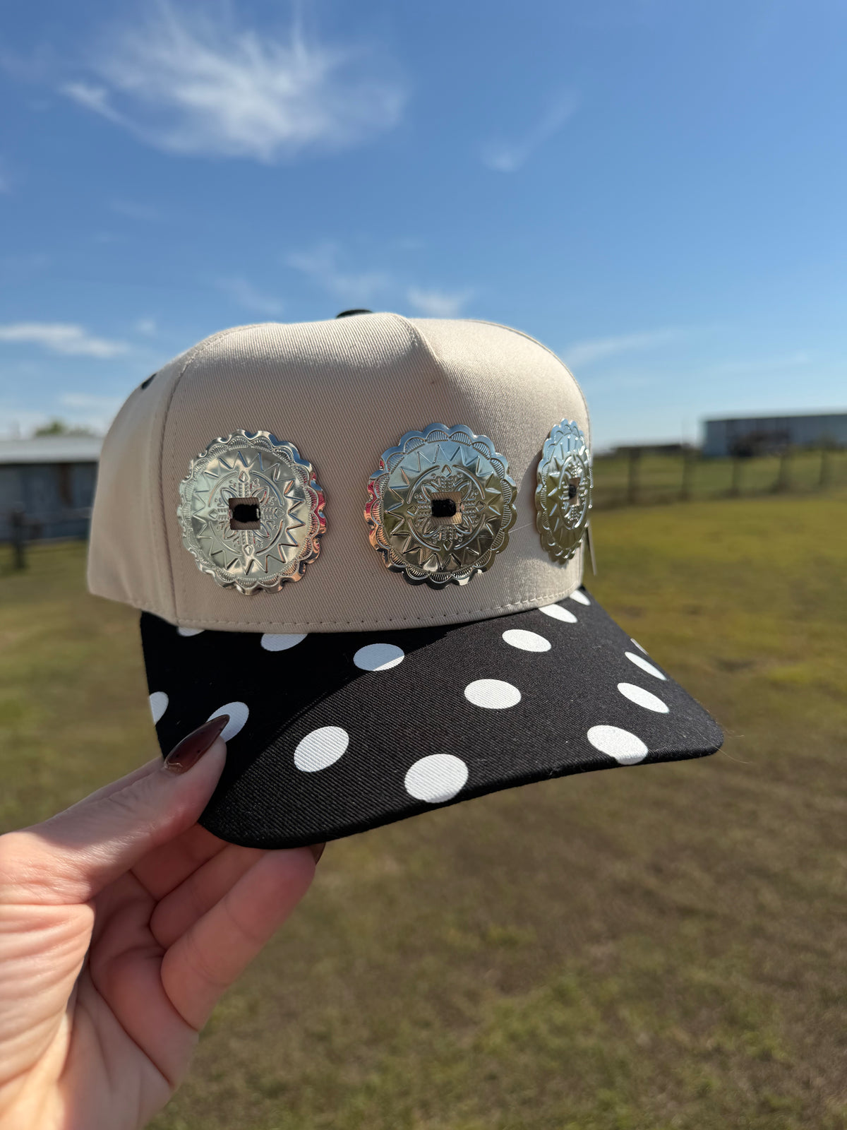 Black & white polka dot