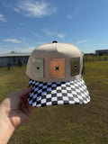 Black & white checkered hat