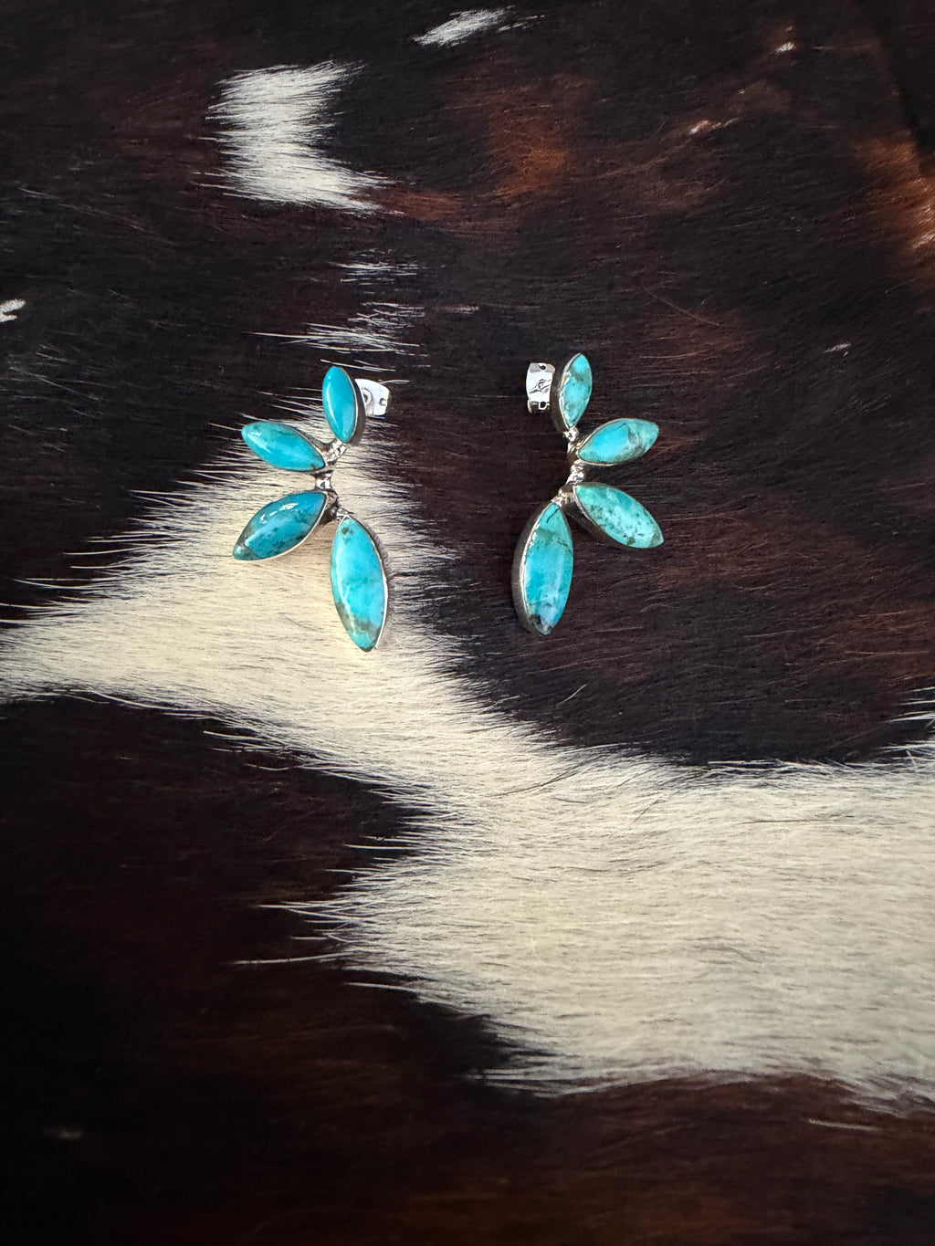 Turquoise ear climbers