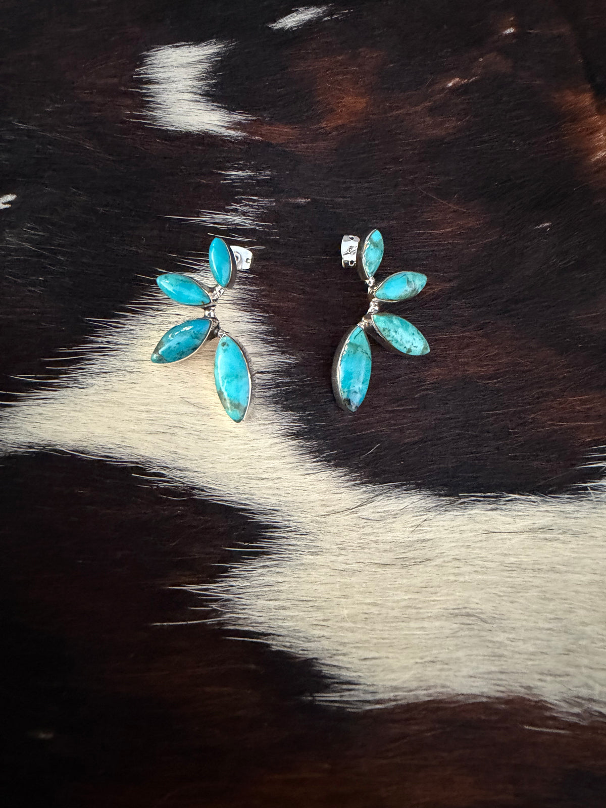 Turquoise ear climbers