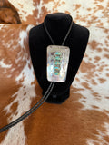 Large turquoise bolo tie