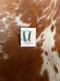 Turquoise hoop earrings (medium)